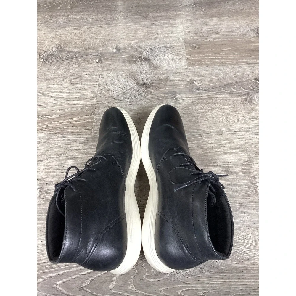 Cole Haan Grand OS Tour Chukka Boots Men's Size 12 Black Leather Waterproof